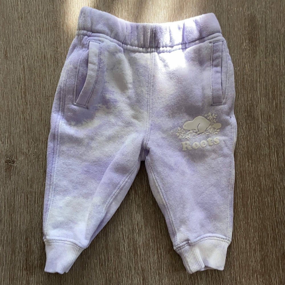 Cozy Baby roots light purple tie dye sweatpant
